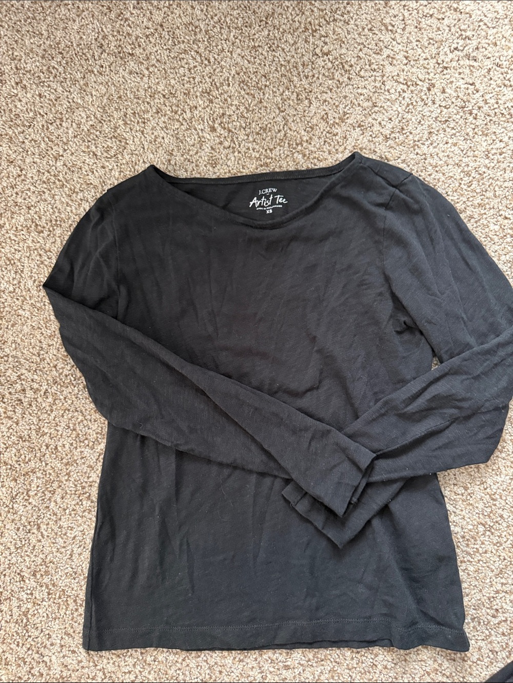 J. Crew Black Long Sleeve Crewneck Tee